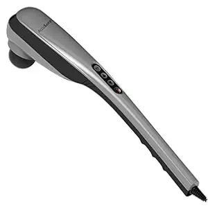 AccuSure Electric Handheld Full Body Hammer Massager Machine with 4 Massage Heads for Pain Relief & Relaxation, Back, Leg & Foot Massager (Grey)