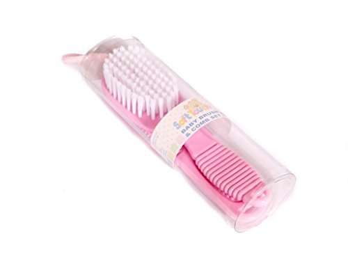 Baby Boys & Girls Brush & Comb Set - Soft Bristles, Perfect Gift Pink