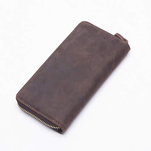 Preisvergleich Produktbild Olprkgdg Herrenbrieftasche Herren hohe Qualität Leder Geldbörse Geldbörsen Karte setzen Reißverschluss Visitenkartenetui Brieftasche