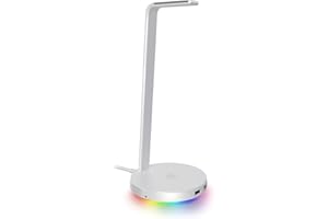 Razer Base Station V2 Chroma - Supporto Cuffie e Hub USB (Con Illuminazione RGB, con Audio Surround 7.1, Supporto Cuffie Integrato con Base Antiscivolo) Bianco