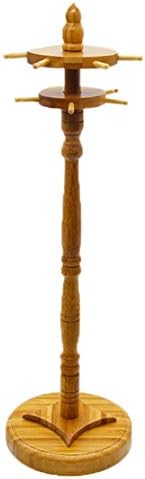 Chinese Writing Brush Holder Swivel Bamboo Brush Hanger (11 hooks)