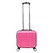 Di Grazia Pink Colour 17 inch Rolling with 4 Wheels Business Laptop Cabin Case Trolley Luggage Travel Suitcase Bag RS.3299.00