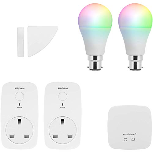 Smartwares Smarthome Pro Starter Set - Link, Door / Window Contacts, Smart Bulbs, Smart Sockets - co