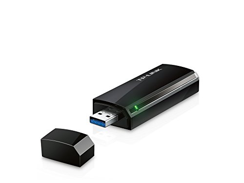 TP-LINK Archer T4U - Adaptador Inal  mbrico USB de Banda Dual  AC 1300Mbps  WPS  USB2 0 3 0  Cable de extensi  n USB   negro