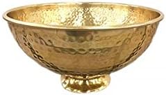 Rose Gold Decorative Bowl, Hammered Brass with a Rose Gold Plated Finish