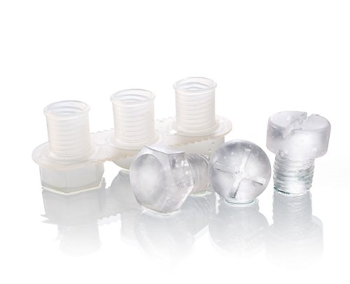 infactory Originelle Eiswürfelformen "Schrauben" aus Silikon