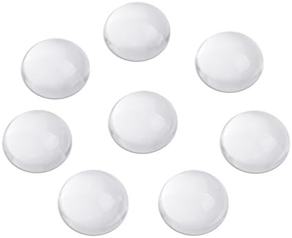Round Hemispherical Glass Dome Cabochon Glass Tile Crystal Magnifying Cameo Base Cover Pack of 100 (16mm)