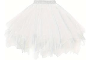Boolavard Adulte Femmes 80's Tutu Jupe Couches Tulle Jupon Halloween Tutu