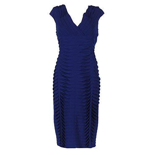 Gold Dragon International Robe Dorée Bleu sans Manches Extensible Taille GB 20 AF 102