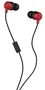 Skullcandy S2DUL-J335 Wired in Ear Headphone with Mic (Red and Black)