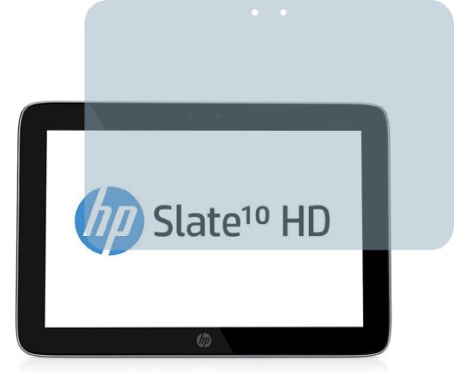 2x HP Slate 10 HD ENTSPIEGELNDE Displayschutzfolie Bildschirmschutzfolie von 4ProTec - Nahezu blendfreie Antireflexfolie