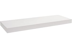 Velano - Bücherregal Wand - Wandregal 59,5x23,5 cm - Regal Wand - Schweberegal - Hängeregal - Regalbrett - Weiß - Küchenregal - Bücherregal Kinder - Deko Wohnzimmer - Gewürzregal Wand