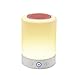 Produktbild Kobwa LED Wireless Bluetooth Lautsprecher Lampe Multi Funktion Musik Soundbox mit Farbwechsel Dimmbare Touch Nachtlicht Stimmungslicht Tischleuchte Schreibtischlampen Unterstützt TF Karte Musik Player, FM Radio, Hands Free Anruf