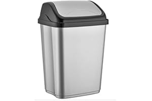 EMANHU Mülleimer Abfalleimer mit Deckel 5-50 Liter Abfallkorb Bad Küche Behälter Eimer (16 Liter 10468)