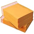DVD Padded Envelopes, Gold Padded Bubble Envelopes For Packaging Postage Peel & Seal Shipping Bag Mailers Postal Wrap 50 Pack