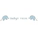 Blue Elephant Garland - Baby's Room