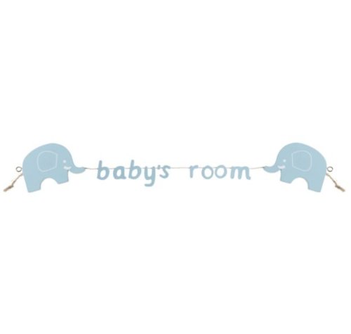 Blue Elephant Garland - Baby's Room