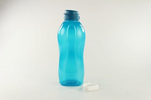TUPPERWARE To Go Eco 2 L blau+Halter Trinkflasche Clippverschluss Ökoflasche 16906 - 2