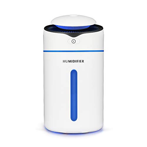 Color You Humidificateur 300ml, Mode de brumisation réglable pour humidificateurs d'air à ultrasons, Humidificateur portatif, Humidificateur silencieux à arrêt automatique sans eau