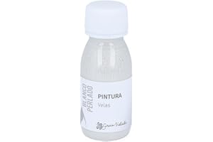 Gran Velada - Peinture pour bougies blanc nacré 60 ml | Peinture acrylique pour bougies | Peinture pour cire