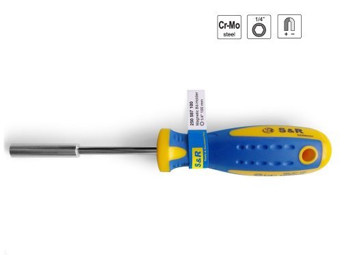 S&R Schraubendreher-Bithalter magnetisch mit Bitsatz, 12-teilig, Krafftform-Griff, 210 mm, 250.011.100 - 2