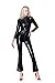 Produktbild NEIY Frauen Sexy Open Crotch Bodystocking Bodysuit Schwarz Kunstleder Catsuit Erotische Dessous Doppel Reißverschluss
