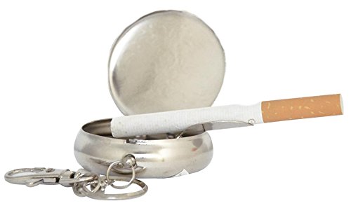 3x NASS Taschenaschenbecher mit Schlüsselring und Karabiner Taschenascher Schlüsselanhänger - 2