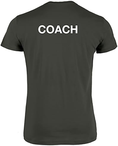 Coach T-shirt - T-shirt for Coaches, Trainers, Football, Sports Coach (Medium, Charcoal)