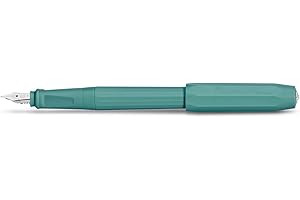 Kaweco Perkeo Fountain Pen Breezy Teal 10002223 - Pluma estilográfica (plástico, grosor de trazo medio, 15,5 cm), color azul