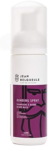 Jean Belgueule Bombing Spray Beard Shampoo for your beard with natural and organic ingredients (Ginseng, algae, Aloe Véra) to clean, moisturise and protect your beard