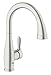 Produktbild Grohe Parkfield Küchenarmatur (Spültischarmatur Schwenkbereich 360°, hoher Auslauf, herausziehbare Komfort-Spülbrause, supersteel) 30215DC0