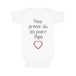 Body de Manga Corta para bebé – Regalo Dia del Padre Bebe – Feliz Primer Día del Padre –