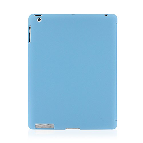 Khomo iPad 2, iPad 3, iPad 4 Retina Hülle Case Hellblaues Gehäuse mit doppelten Schutz ultra dünn und leicht, Smart Cover – Dual Blue - 3