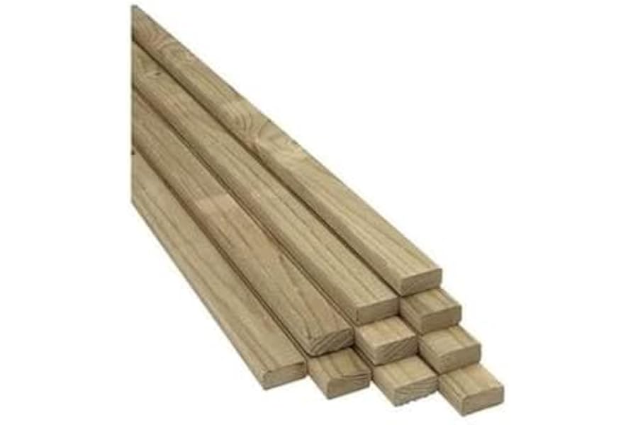 Green Rough Sawn Treated Timber Battens 25x50mm (2x1 Inch) - 1.8 Metre (5)