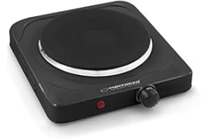 Esperanza EKH002K Placa de cocción eléctrica Pinatubo Negro, Metal,