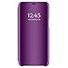 Produktbild QINPIN Smart Clear View Spiegel Flip Leder Ständer Halter Hülle für iPhone XS Violett