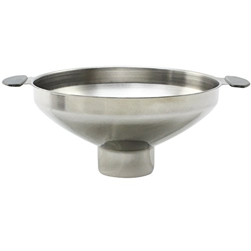 COM-FOUR® Trichter aus Edelstahl mit extra breiter Öffnung, ideal zum Befüllen von Marmeladengläsern - 3