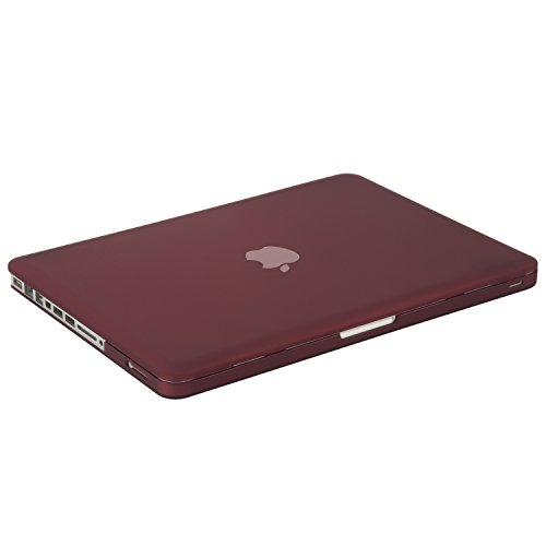 MOSISO Ultra Slim Plastik Hartschale Schutzhülle Hülle Snap Case für MacBook Pro 13 Zoll mit CD-ROM Drive (A1278), Marsala Rot - 5