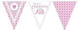 Baby Girl Pink Elephant On Your Christening Paper Bunting 3.7 m (12 ')