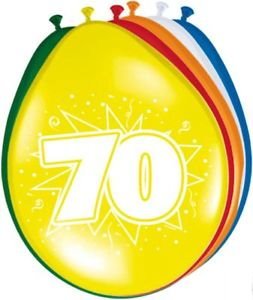 70 Geburtstag Deko Luftballon Ballons mit Zahl 70 Farbmix Dekoration zum 70er Geburtstag Party oder andere Anlässe 10 Stück