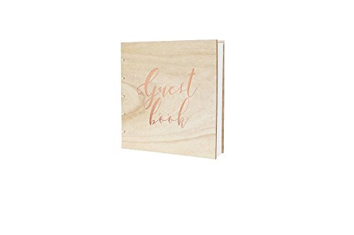 Ginger Ray Rose Gold Holz Gästebuch ? Schöne Botanics - 2