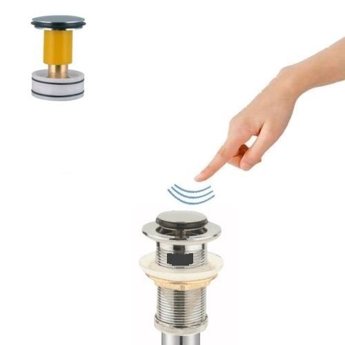 NEG Design Ablaufventil NX72B Pop-Up-Ventil für Waschbecken mit Überlauf (mit Schutzkorb)