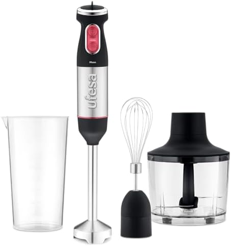 Frullatore ad Immersione UFESA MOON MAX Nero Rosso 1000 W