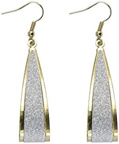 Xiang Women Girls Matte Alloy Long Earrings Beach Party Drop Earrings Hook Jewelry