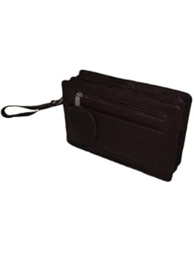 Herren Leder Handgelenktasche mit Doppelkammer und Schlaufe (Henkeltasche) Nr. 163