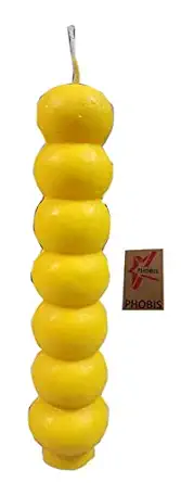 Phobis 7 Knob Wiccan Pagan Hoodoo Spell Candle (Yellow) (Pack of 1)