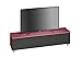 Produktbild TV-Board Soundboard MAJA Soundconcept Korpus Glas himbeerrot matt / Akustikstoff schwarz 180x43x42cm