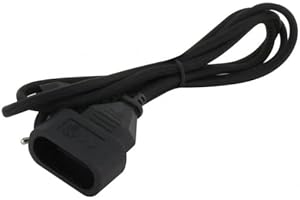 Rallonge électrique Textile 1.5m - Noir - Chacon