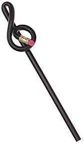 Treble Clef Shaped 'Bentcil' (Pack of 5): Black