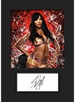 ALICIA FOX #1 (FBA) WWE Signed Mounted Photo A5 Print